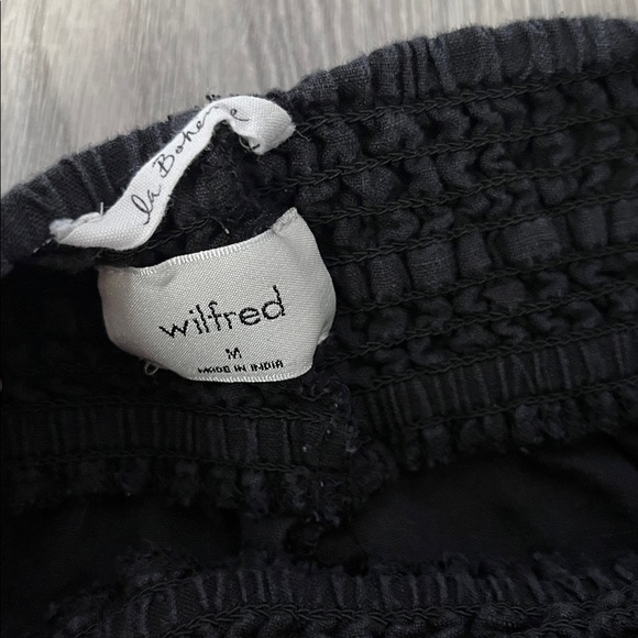 Aritzia Wilfred La Boheme Linen Wide Leg Pants Black Size Medium - Picture 7 of 13